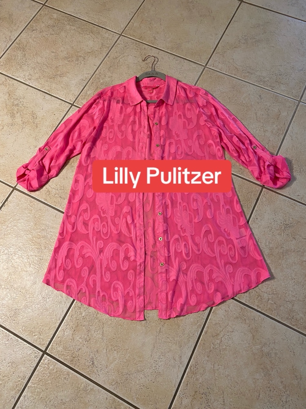 Lilly Pulitzer Sheer Burnout Duster/Dress